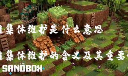 区块链集体维护是什么意思

区块链集体维护的含义及其重要性解析